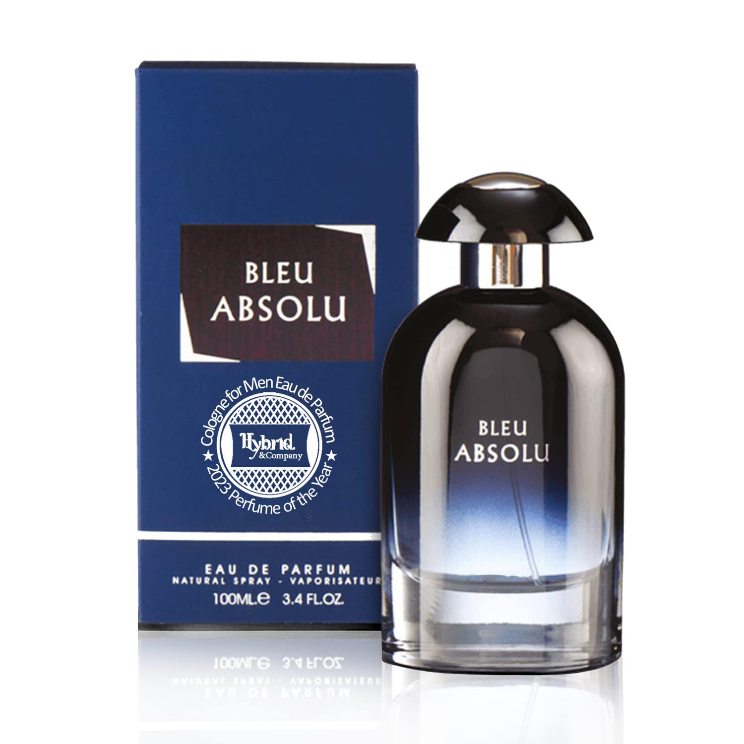 Hybrid & Company Bleu Absolu Eau De Parfum Natural Spray for Men Woody Oud Cologne, Long Lasting Concentrated Luxury fragrance, 3.4 Fl Oz/100 Ml - Image 3