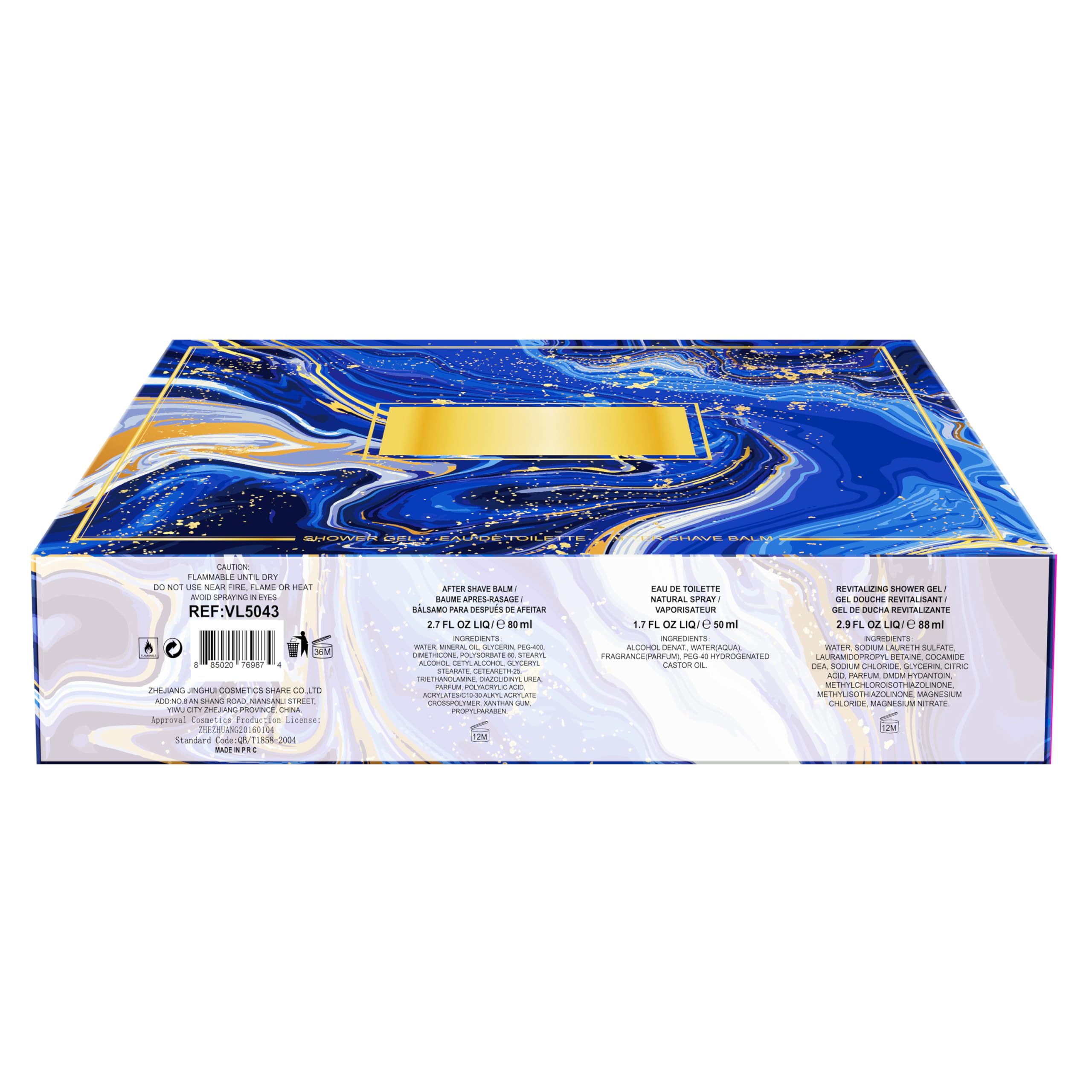 Hybrid & Company Blue Sky 3Pcs Gift Set For Men 100ml-Perfume&80ml-After Shave Balm &80ml-Shower Gel - Image 3