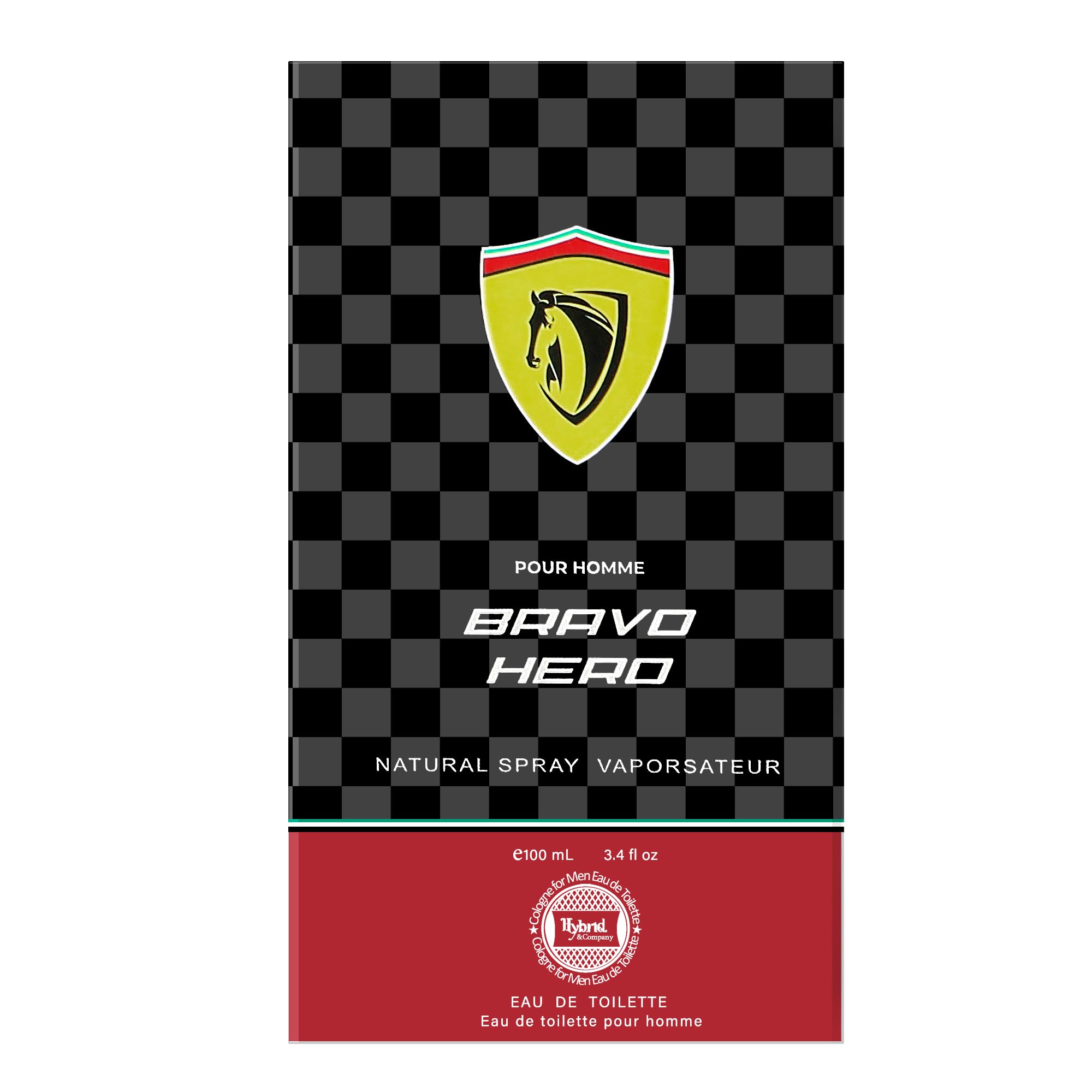 Hybrid & Company Bravo Hero Black Pour Homme For Men Eau De Toilette Vaporisateur Natural Spray 3.4 Fl Oz - Image 4