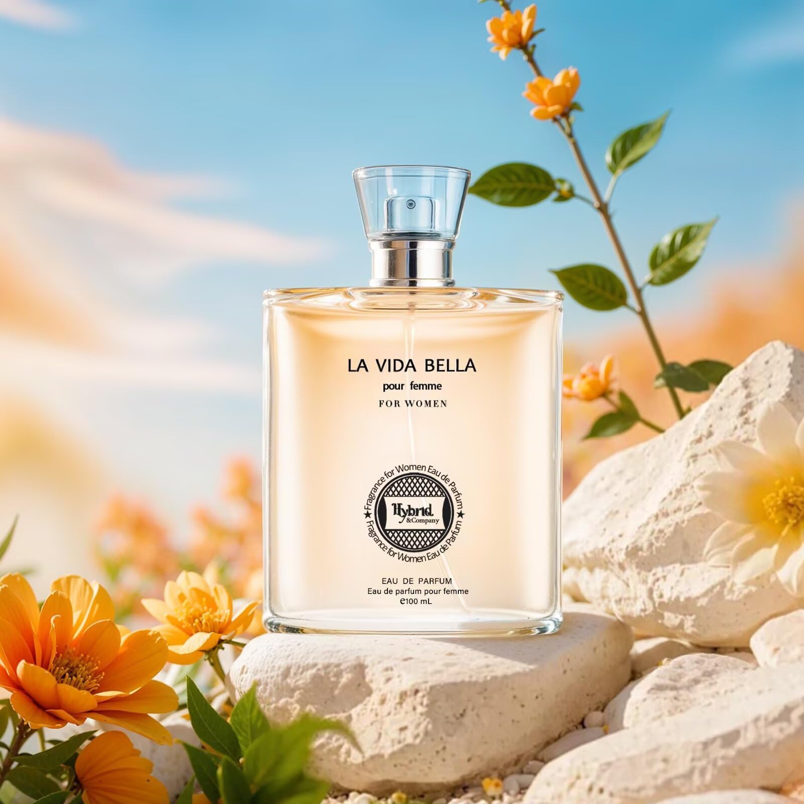 Hybrid & Company La Vida Bella Fragrance for Women Eau De Parfum Natural Spray Elegant Scent, 3.4 Fl Oz - Image 5