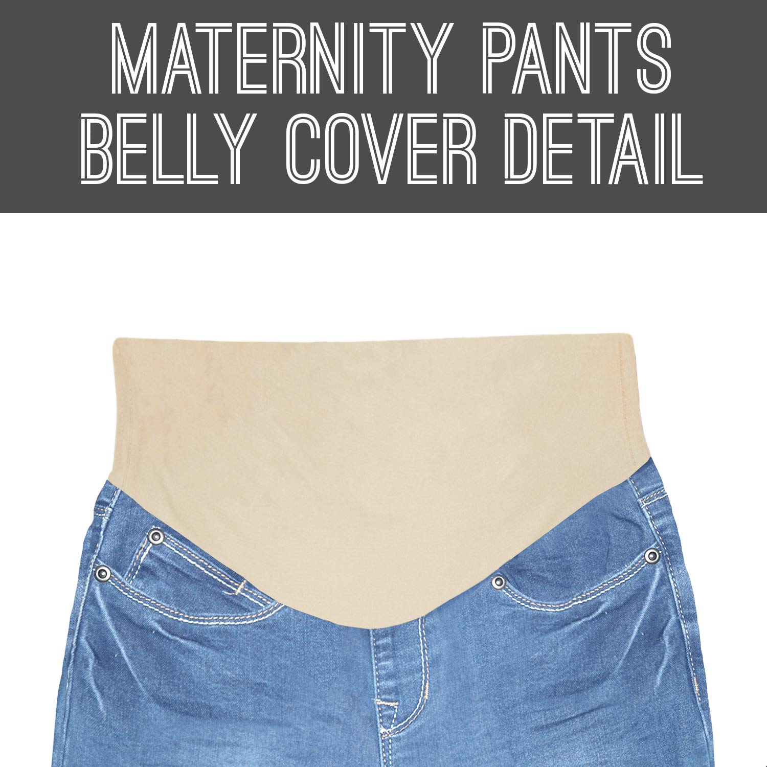 Hybrid & Company Ultimate Comfort Women's Maternity Slim Fit Stretch Jeans - Image 4