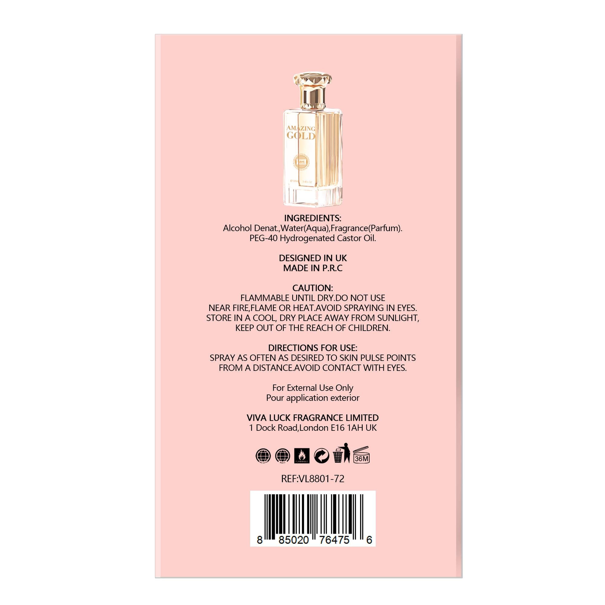 Hybrid & Company Women Amazing Glod Pour Femme Eau De Parfum Vaporisateur Natural Spray 3.4 Fl Oz - Image 6