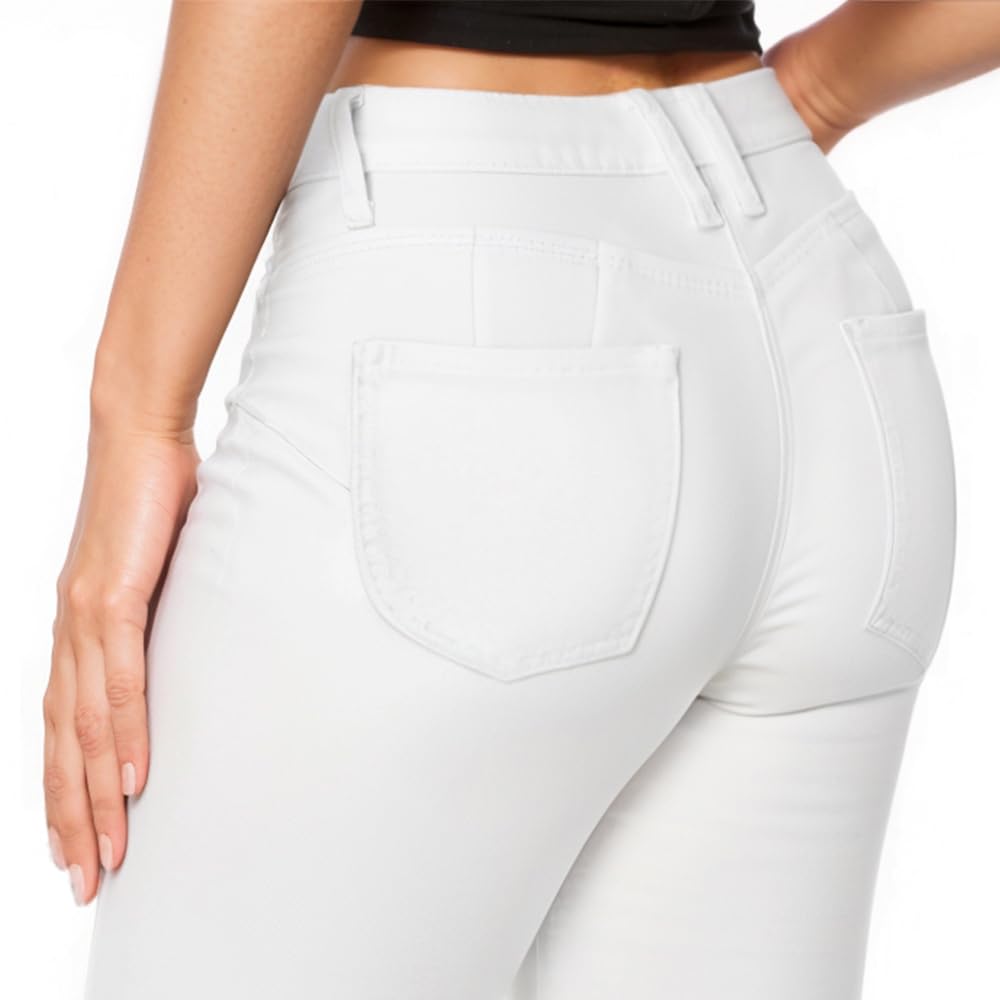 Hybrid & Company Women's Butt Lift Super Comfy Stretch Denim Capri Short Jeans - Image 4