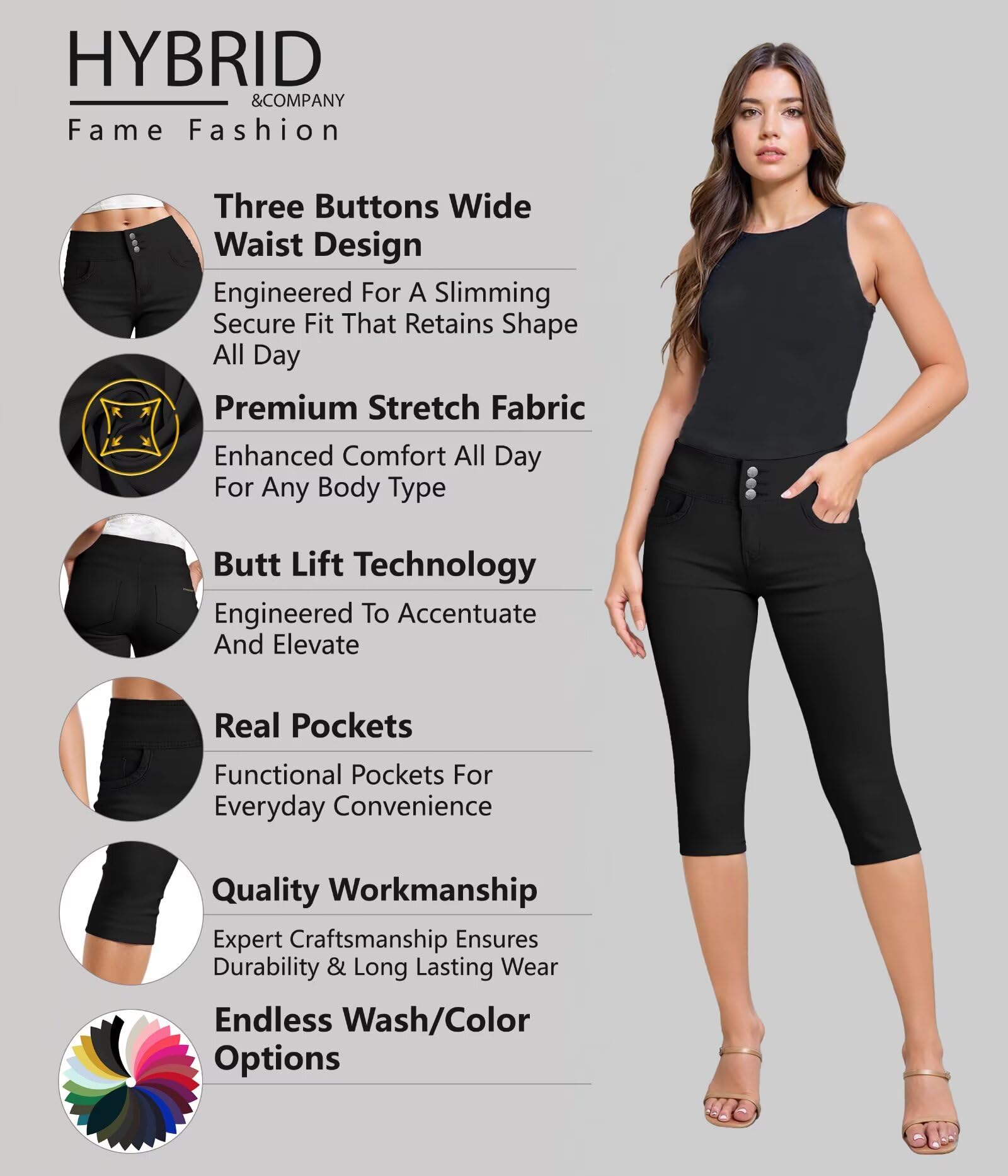 Hybrid & Company Women's Capri Jeans - Image 4