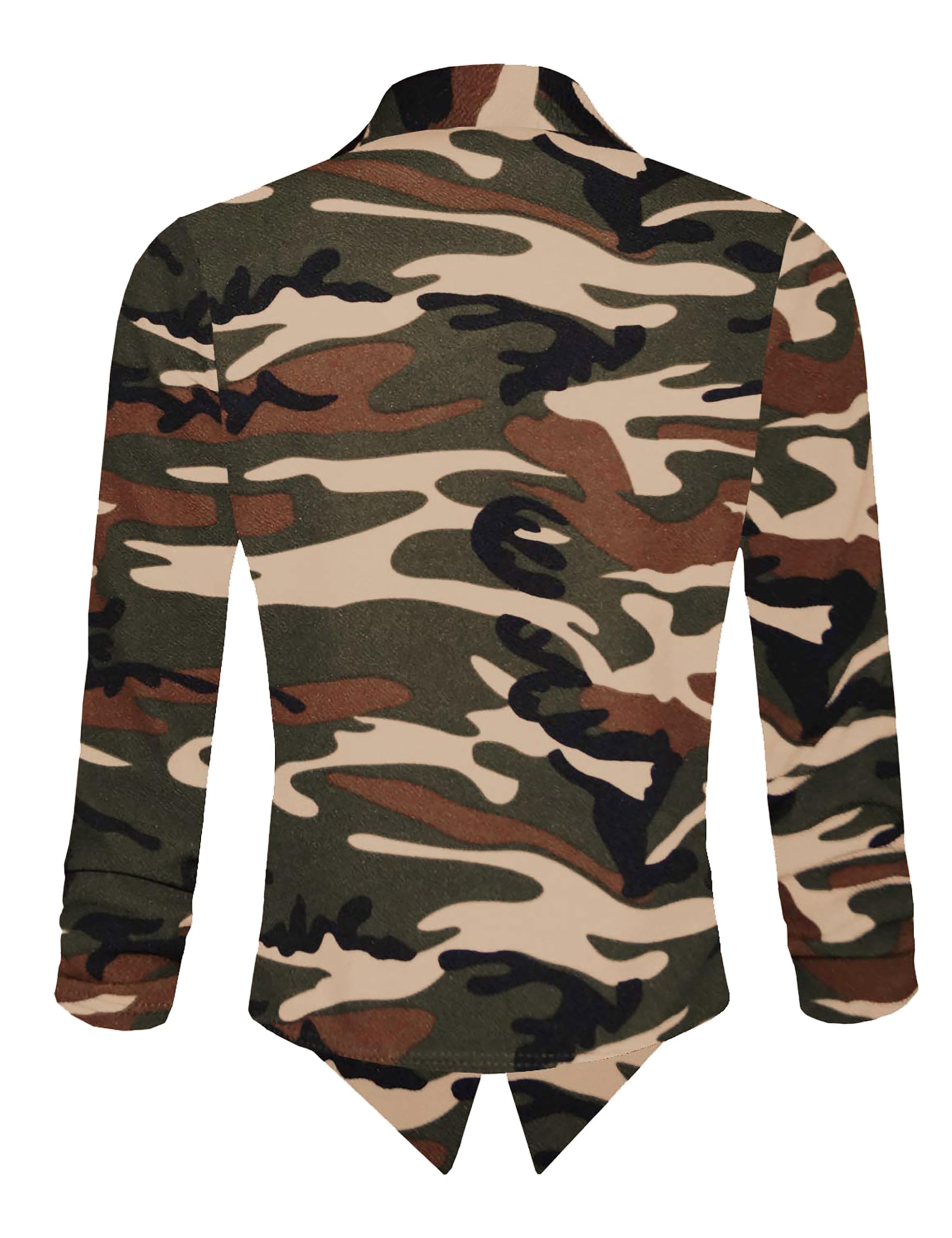 Hybrid & Company Women's Casual Work Office Blazer Jacket Open Front Shawl with 3/4 Scrunch Sleeves - Image 4