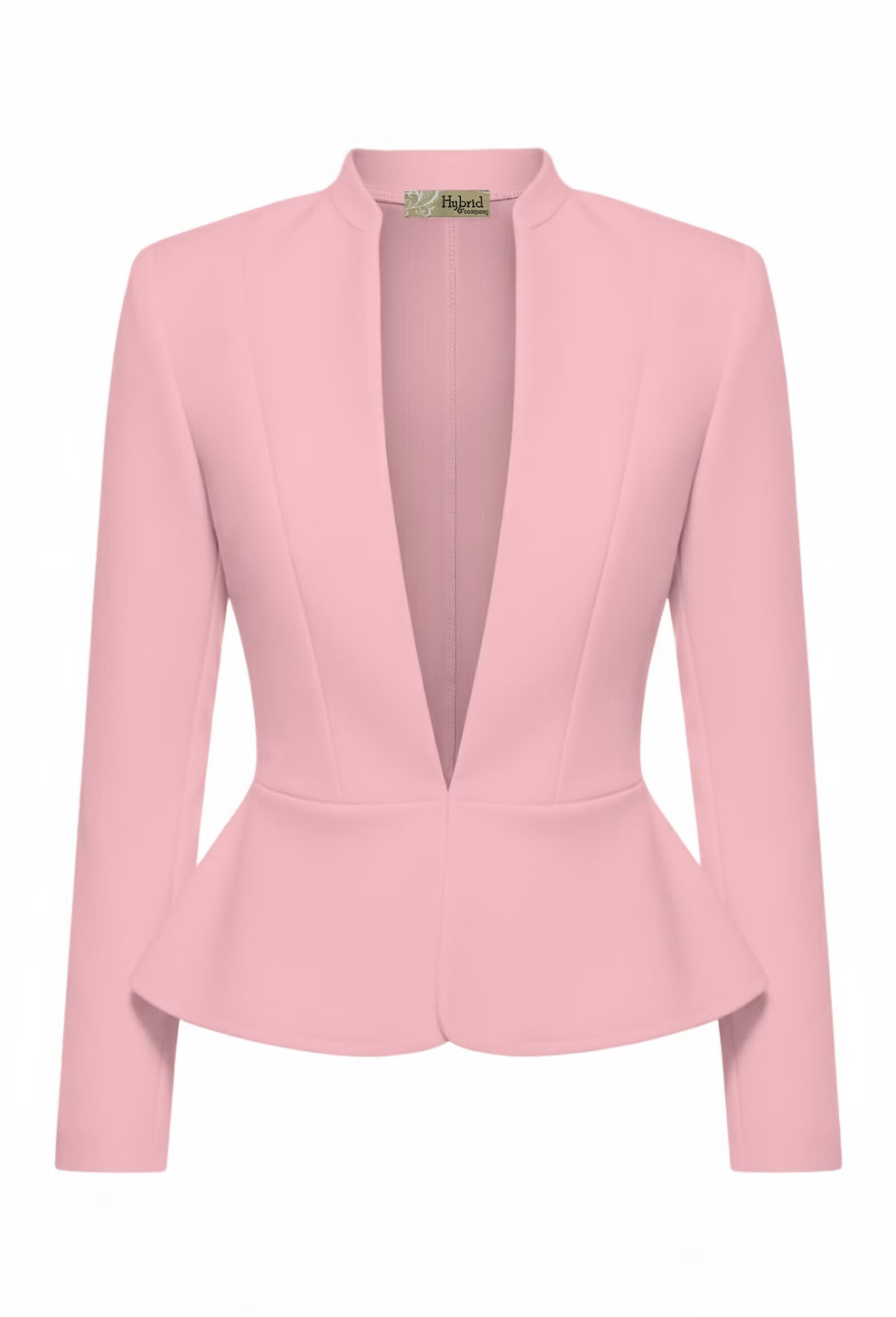 Hybrid & Company Women's Casual Work Office Elegant Open Front Premium Nylon Blazer Jacket - Image 4