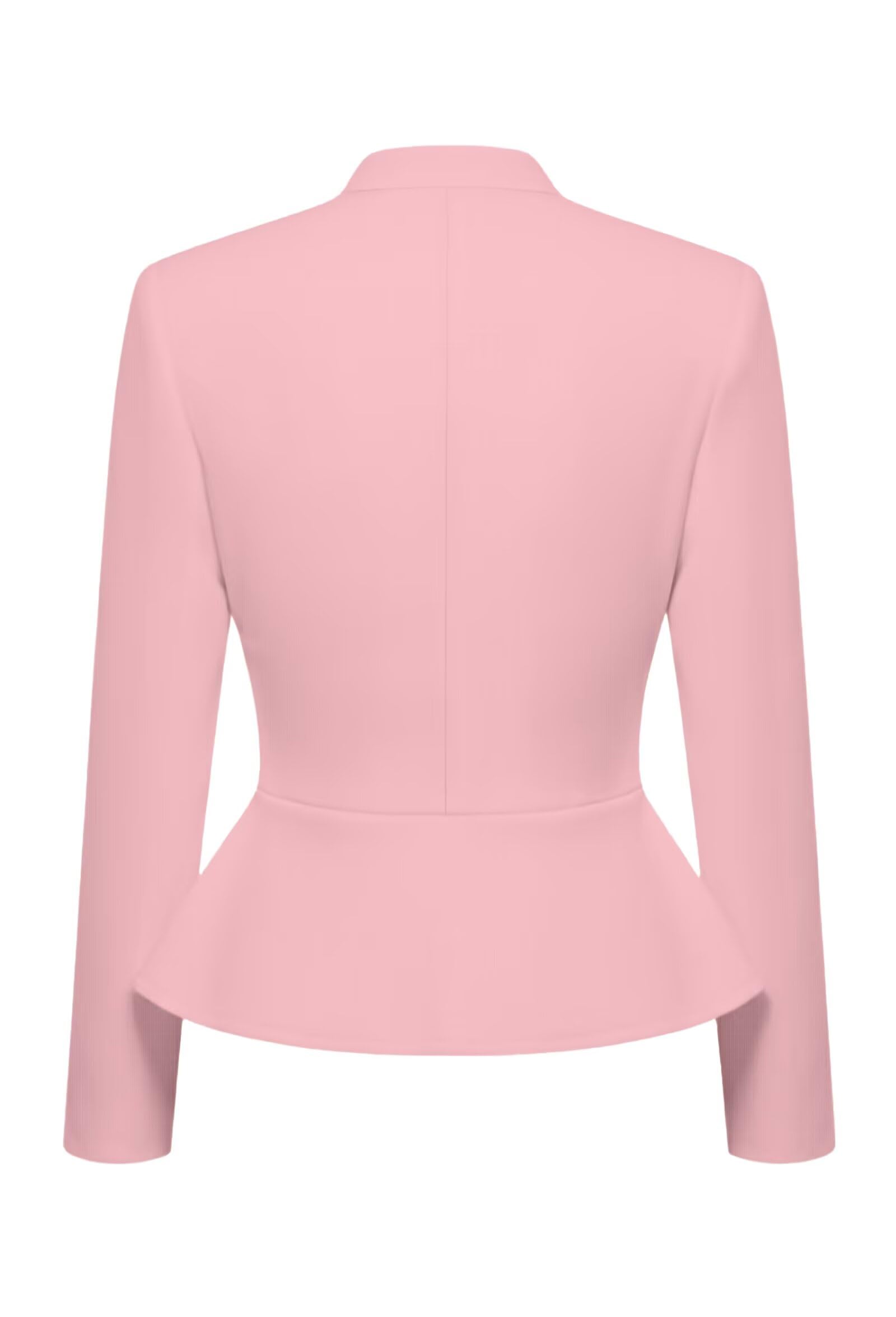 Hybrid & Company Women's Casual Work Office Elegant Open Front Premium Nylon Blazer Jacket - Image 5