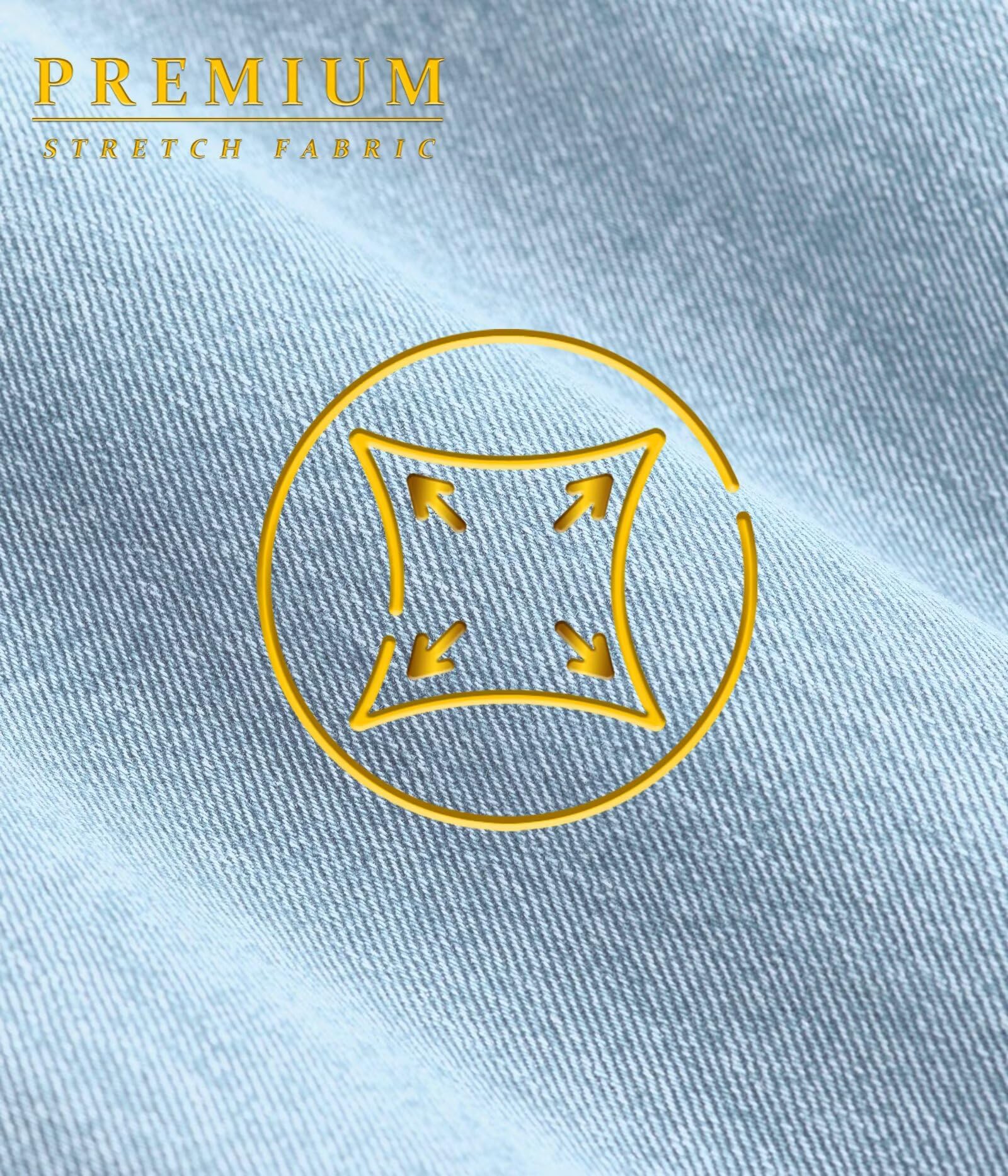 Hybrid & Company Women's Super Comfy Stretch Destructed Denim Bermuda Shorts Capri - Image 6