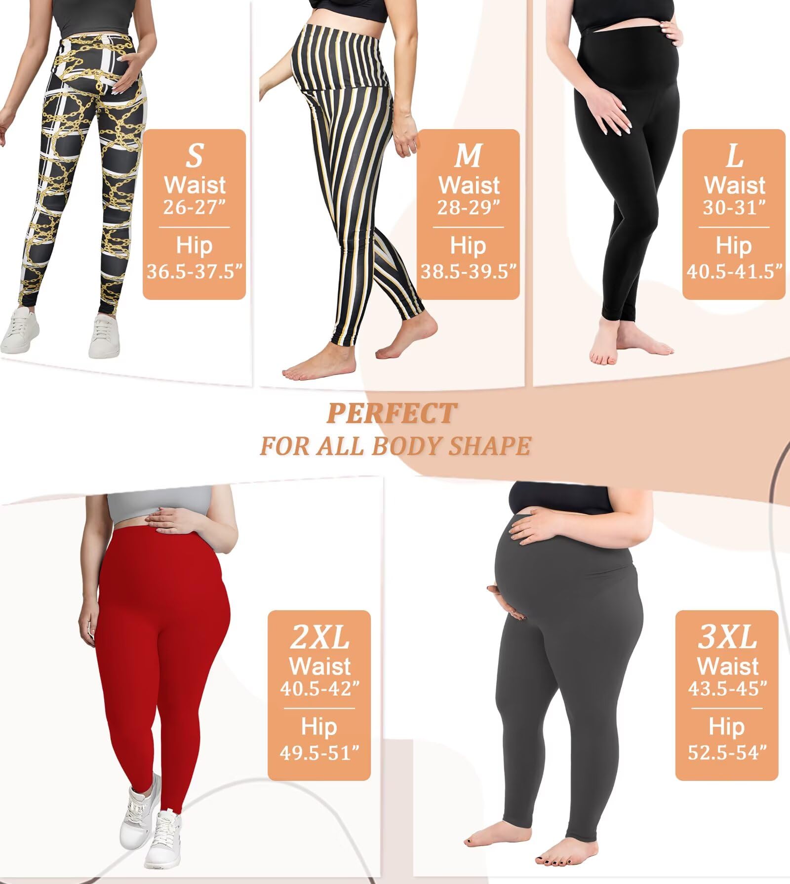 Hybrid & Company Women's Super Comfy Stretch Maternity Leggings Made in USA - Image 4
