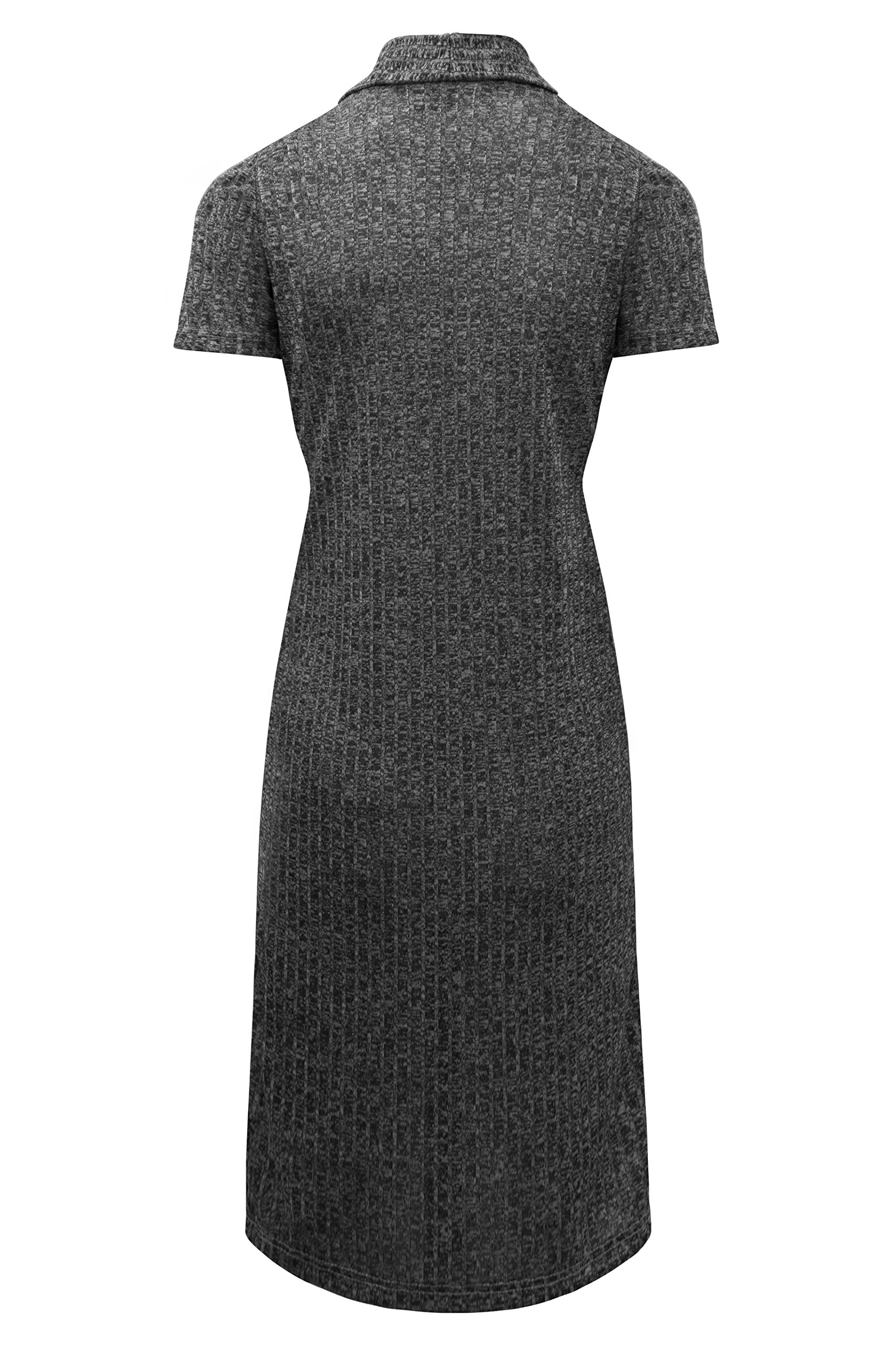 Hybrid & Company Womens Casual Short Sleeve Open Front Drape Cardigan - Image 6