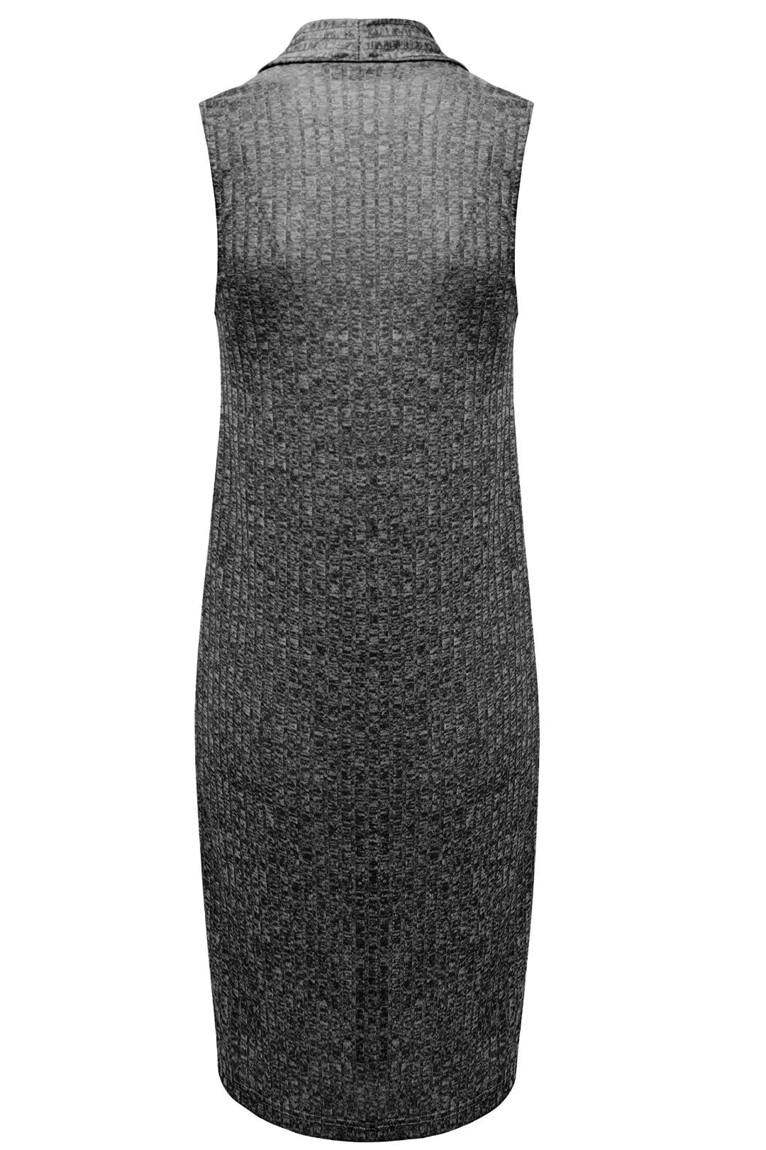 Hybrid & Company Womens Casual Sleeveless Open Front Drape Cardigan - Image 6