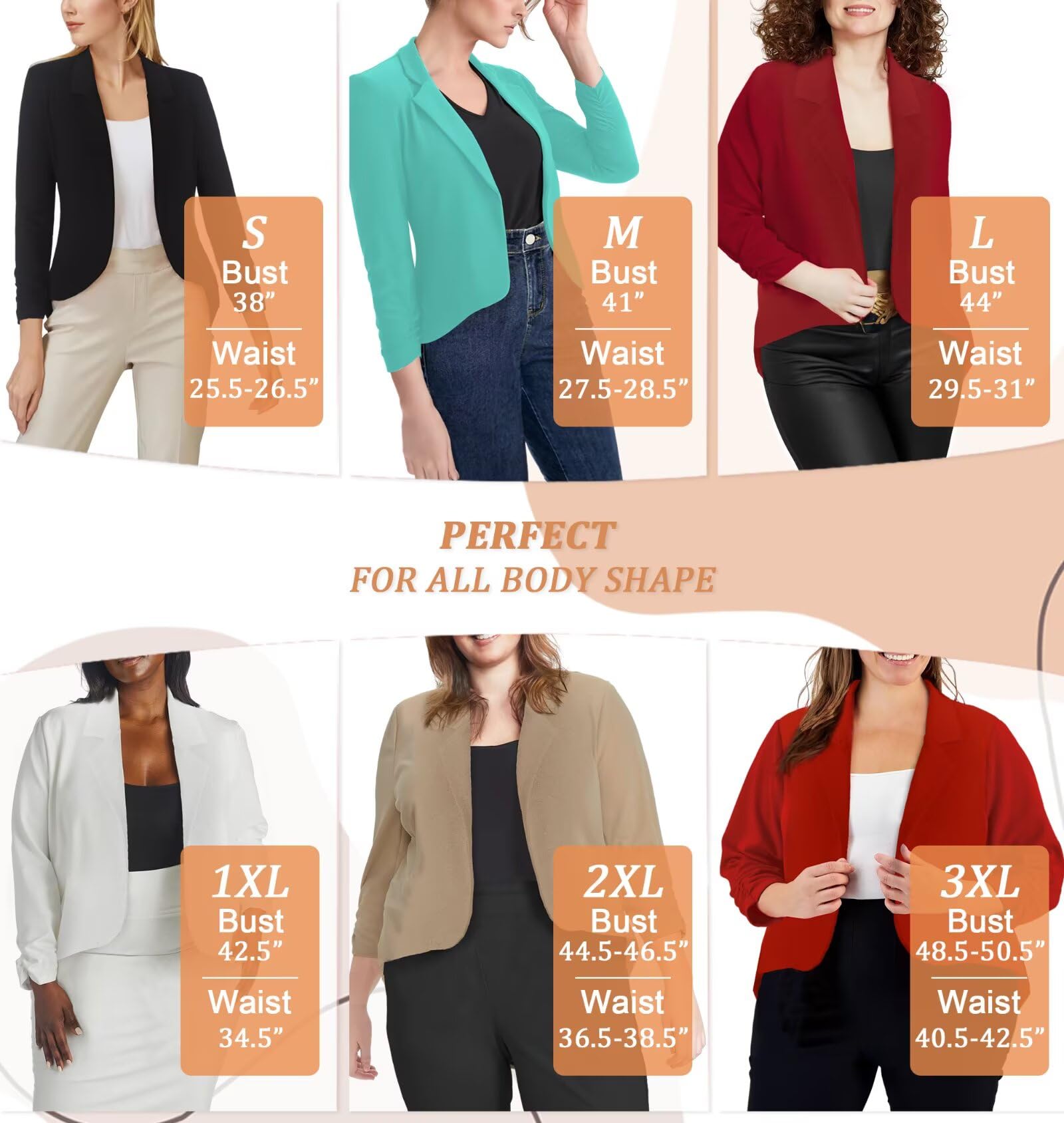 Hybrid & Company Womens Casual Work High Low Blazer Jacket - JK45590 - Image 7