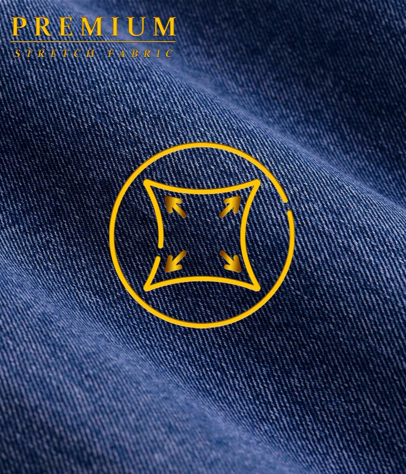 Hybrid & Company Womens Denim Bib Sleeveless Overalls Utility Rompers Capri Jumpsuit with Pockets - Image 6