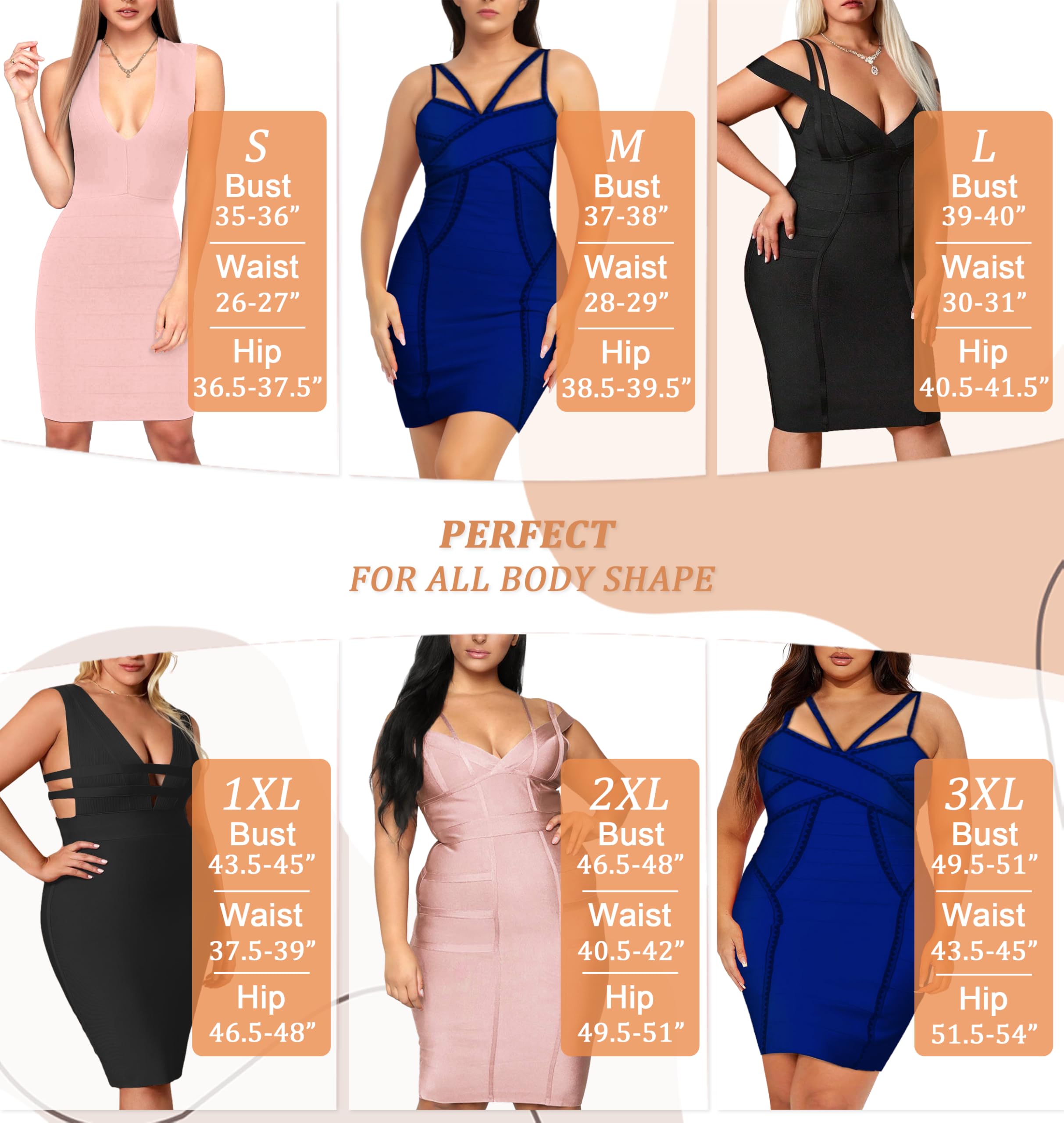 Hybrid & Company Womens Elegance Stretch Chic Bandage Dress - Image 5