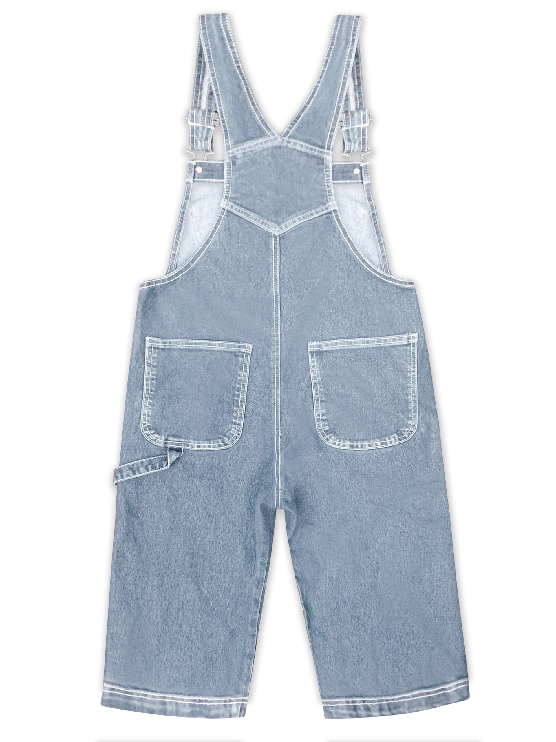 Hybrid & Company Womens Leisure Adjustable Straps Stretch Bermuda Short Denim jumpsuits Overalls - Image 4