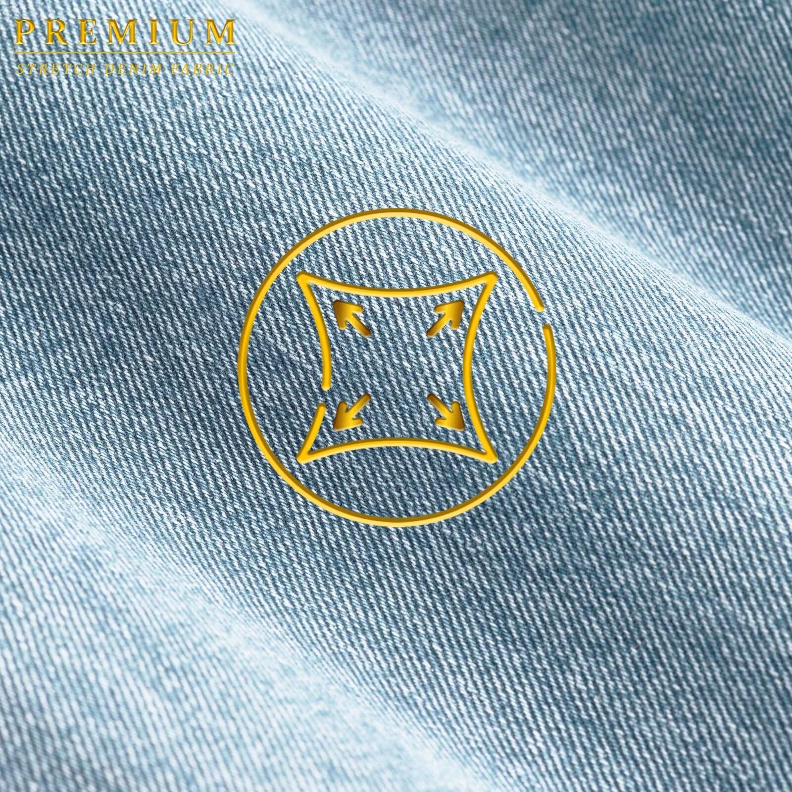 Hybrid & Company Womens Mid Rise Denim Stretchy Jean Shorts with Pockets - Image 6