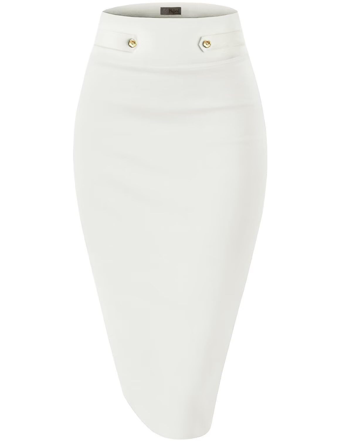 Hybrid & Company Womens Pencil Skirt Premium Nylon Ponte Stretch Office Made in The USA Below Knee - Image 3