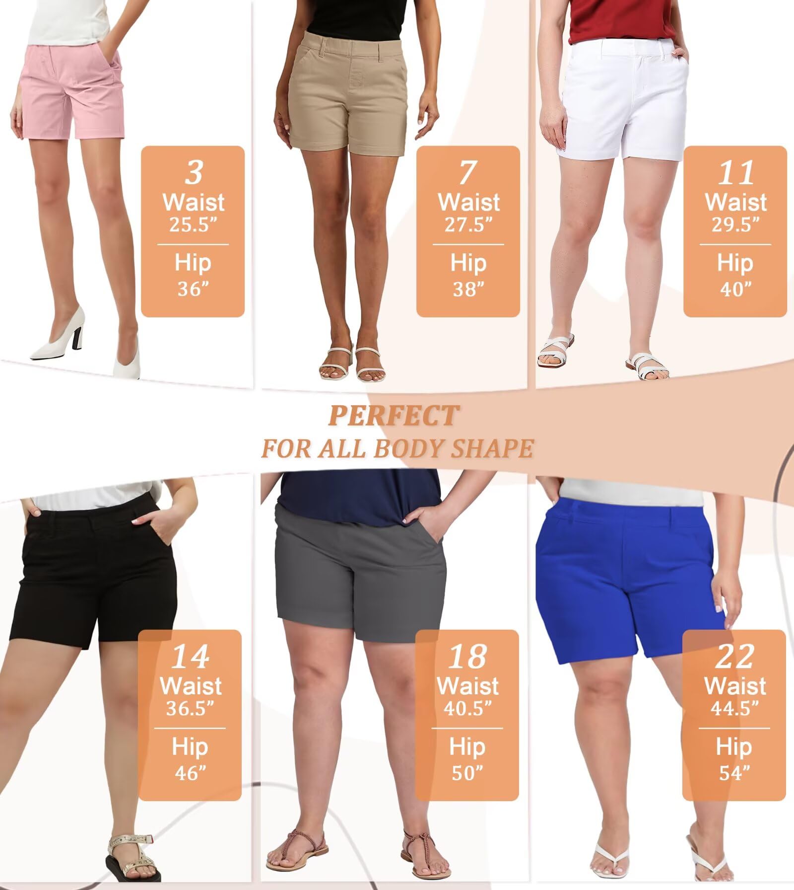 Hybrid & Company Womens Relaxed Comfy Breathable Stretch Walking Shorts with Pockets - Image 5