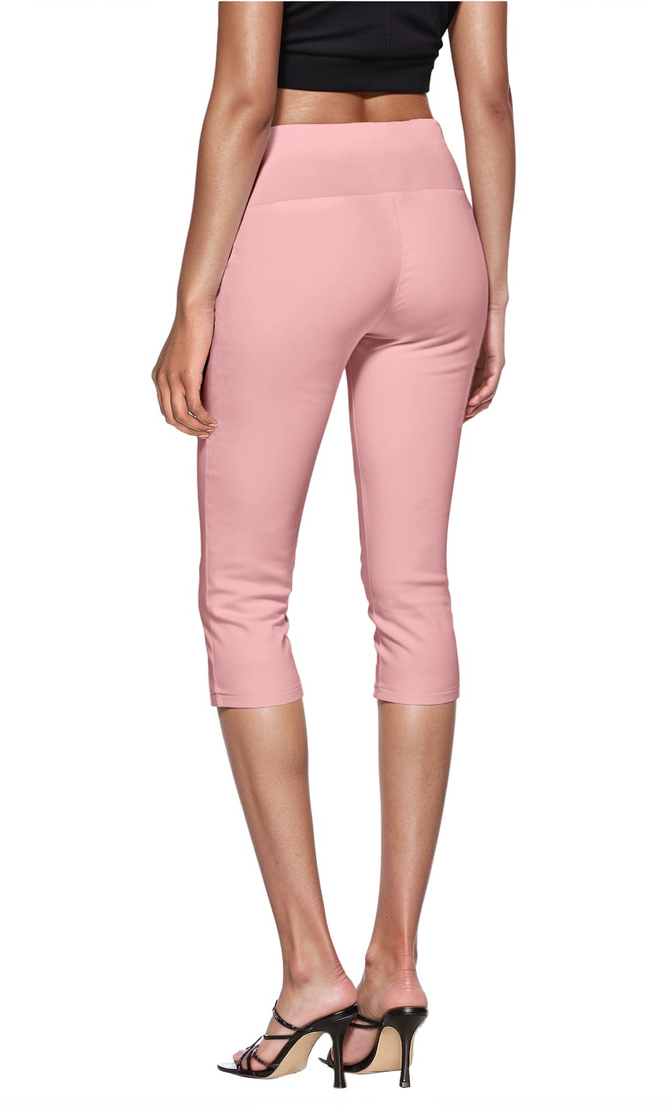 Hybrid & Company Womens Super Stretch Causal Pull On Millennium Twill Bermuda Shorts - Image 4