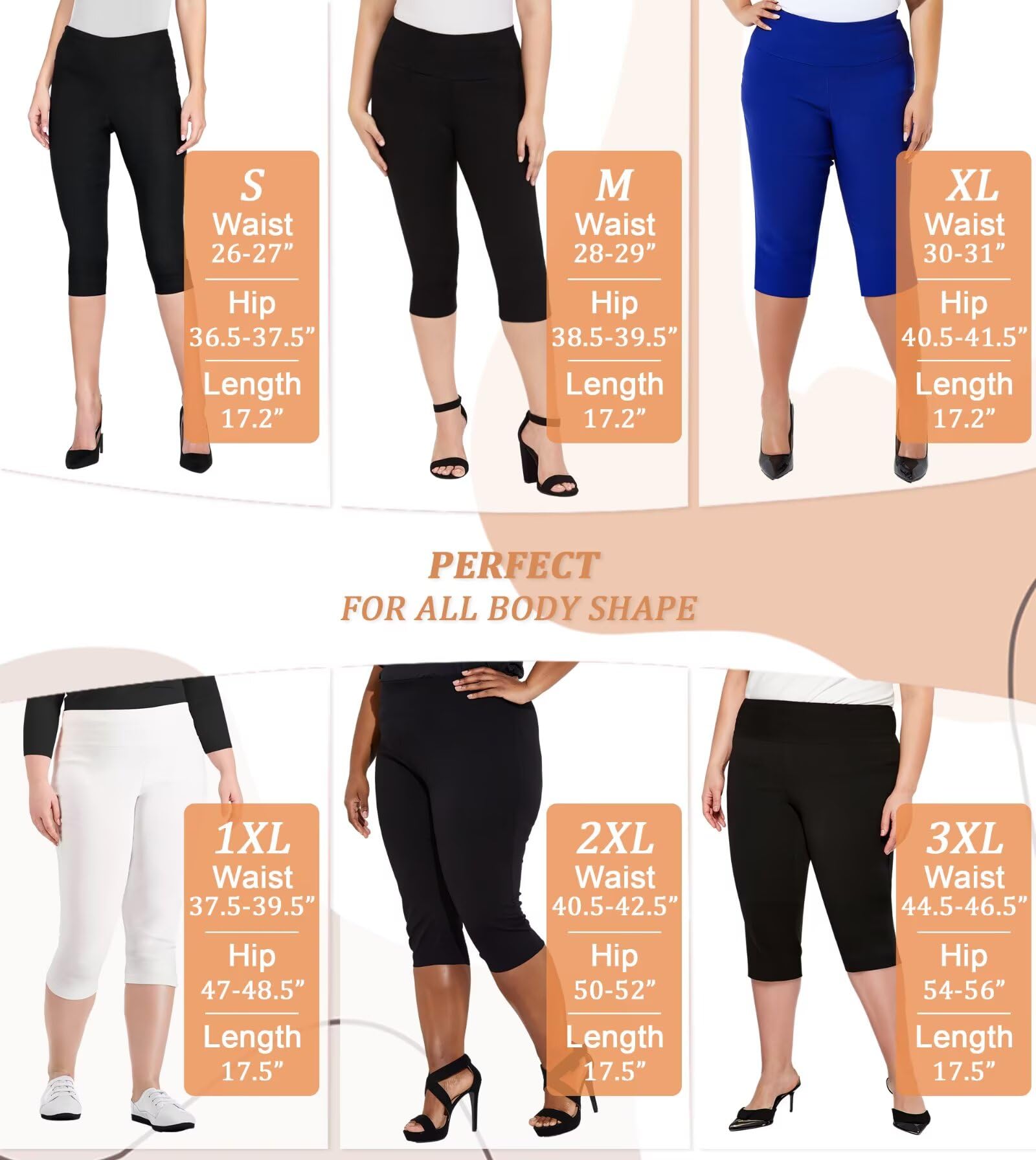 Hybrid & Company Womens Super Stretch Causal Pull On Millennium Twill Bermuda Shorts - Image 5